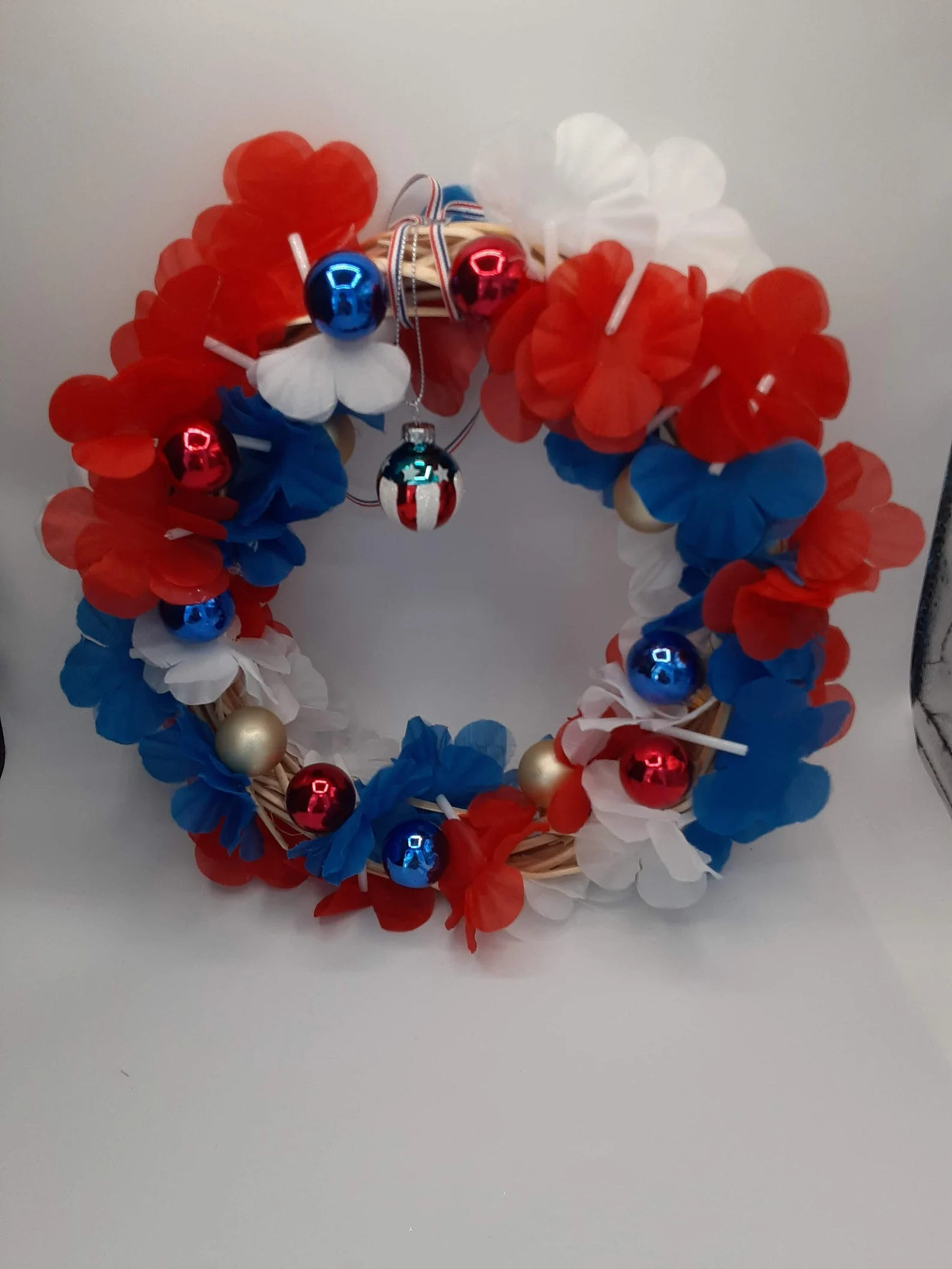 
Red, White, and Blue Miniwreath