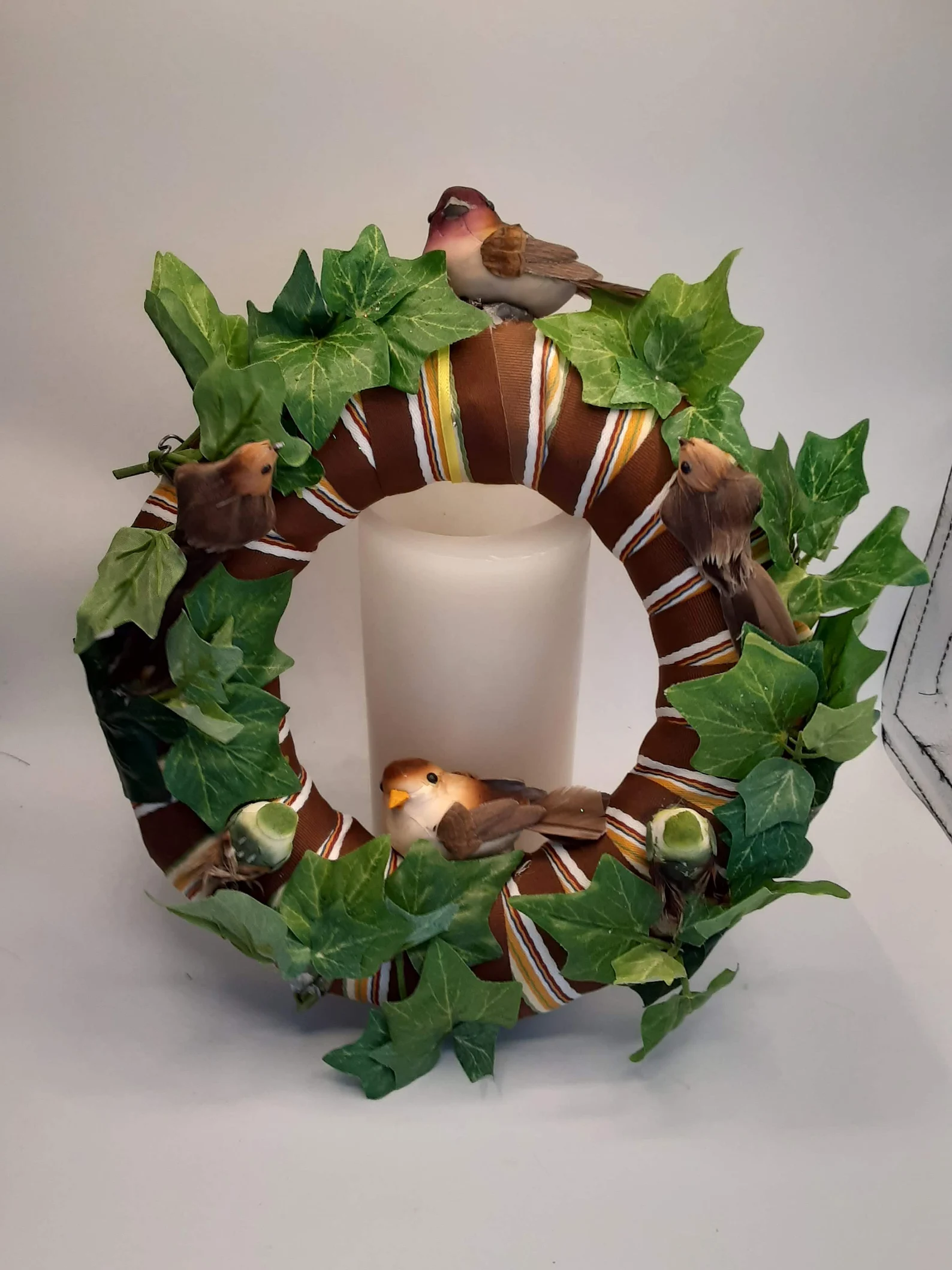 
Brown Bird Mini Wreath